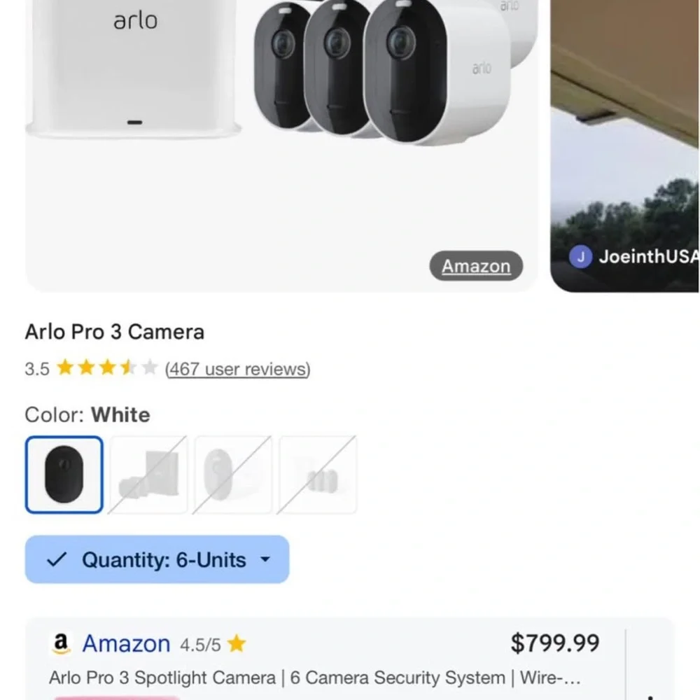 Pro 3 White Security Camera System
